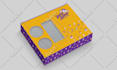 create packaging box and label design with die cut