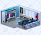 design and 3d render for your isometric gaming, streaming room