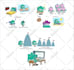 create cute character, cartoon vector