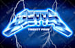 do synthwave 3d 80s logo in gold and metallic chrome effects