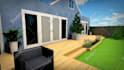 do 2d layout landscape garden plan, front and backyard design