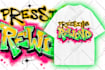 do graffiti y2k with spray paint airbrush texture for merch