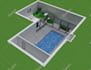 render 3d interior design for apartment, kitchen, and bathroom