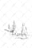 hand draw a line illustration or cartoon for you