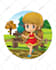 create beautiful 2d flat color children book illustrations