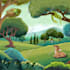do children story book illustration