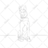 draw pet portrait line drawing illustration
