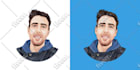 design a realistic vector cartoon portrait