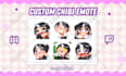 draw your custom pngtuber avatar for vtuber in anime style