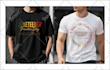 create minimalist typography and custom t shirt design