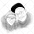 sketch black and white portrait illustration