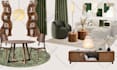 create an interior design mood board with shopping list