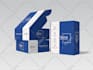 design product packaging, box and label with 3d mockup