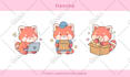 create cute kawaii doodle style designs for sticker sheets