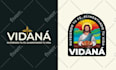 design stained glass, mosaic logo and illustration