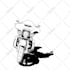 draw your motorcycle into vector line art