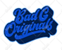 design retro script hand lettering logo