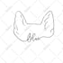 draw your pets ear outline