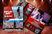 design epk, media kit, press kit, one sheet with clickable buttons