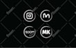 create unique and simple custom icon set