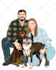 draw you simple portrait, couple or family portrait in my style
