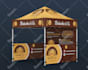 design event canopy tent, backdrop, table cover, feather flag, roll up banner