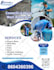 design cleaning services, washing and care flyer