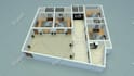 convert 2d architecture plan to 3d floor plan render and model in sketchup 12hrs