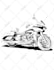draw your motorcycle into vector line art