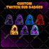 create express custom twitch sub badges, twitch emotes