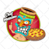 draw coolest stickers design and vector illustration