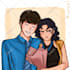draw you, couple, character, fan art in anime style