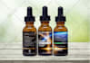 cbd packaging box design and hemp label with 3d mockup
