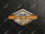 design concrete, slab, construction and builder logo