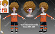 create detailed 3d character for animation and games