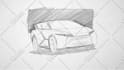 car sketch, real pen pencil work