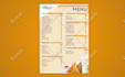 design premium restaurant menu, digital menu board, and printable menu