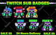 design mind blowing twitch sub badges or sub emotes
