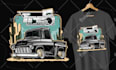 make automotive illustration cartoon graphic truck