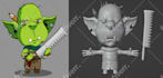 sculpt a 3d character model for stl 3d printing, dnd, nft