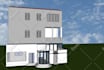render 3d architecture front elevation facade of exterior house