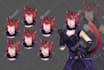 draw 2d game character design, asset, sprite