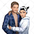 draw a beautiful couple portrait