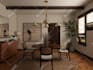 do home decorating plan with 3d model, render for bedroom, living room, kitchen