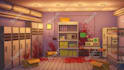 create amazing 3d anime background for visual novel or game