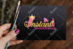 do 3 beautiful feminine luxury glitter logo design
