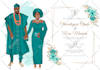 design unique wedding invitation card with illustration