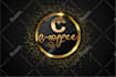design shine 3d metallic gold logo