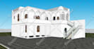 design house exterior 3d model, renderings and walkthrough