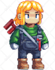 create a character in pixel art style